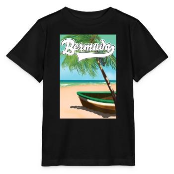 Affiche vacances aux Bermudes - T-shirt bio MINI CREATOR Stanley/Stella Enfant - noir - Devant - Mikhail (115cm)