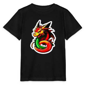 Drache - Stanley/Stella Kinder T-Shirt MINI CREATOR  - Schwarz - Vorne - Mikhail (115cm)