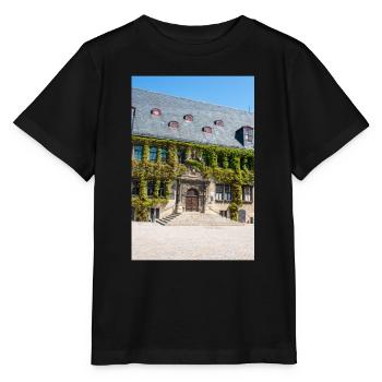 Rathaus Quedlinburg Sachsen-Anhalt Germ - Stanley/Stella Kinder T-Shirt MINI CREATOR  - Schwarz - Vorne - Mikhail (115cm)