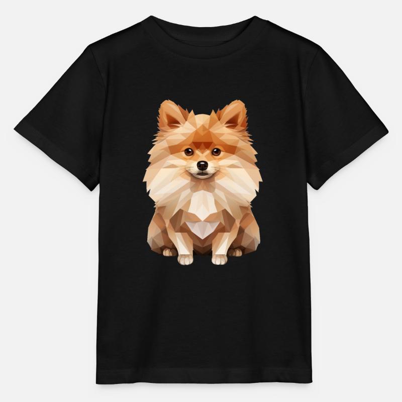 Dessin géométrique Spitz miniature - T-shirt bio MINI CREATOR Stanley/Stella Enfant - noir