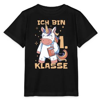 Kitaabgänger Schulkind Einschulung Grundschule - Stanley/Stella Kinder T-Shirt MINI CREATOR  - Schwarz - Vorne - Mikhail (115cm)