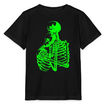 schädel skelett tod halloween horror schwarz tot - Stanley/Stella Kinder T-Shirt MINI CREATOR  - Schwarz - Vorne - Mikhail (115cm)
