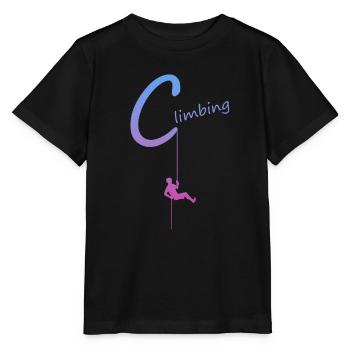 climbing, abseilen, klettern, kletterer - Stanley/Stella Kinder T-Shirt MINI CREATOR  - Schwarz - Vorne - Mikhail (115cm)