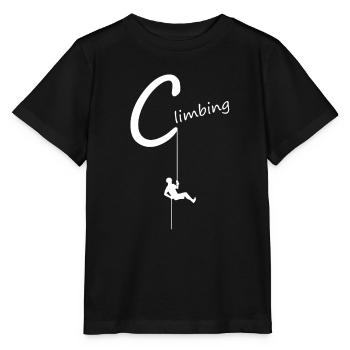climbing, abseilen, klettern, kletterer - Stanley/Stella Kinder T-Shirt MINI CREATOR  - Schwarz - Vorne - Mikhail (115cm)