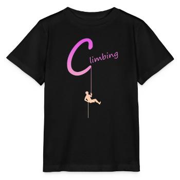 climbing abseilen klettern - Stanley/Stella Kinder T-Shirt MINI CREATOR  - Schwarz - Vorne - Mikhail (115cm)