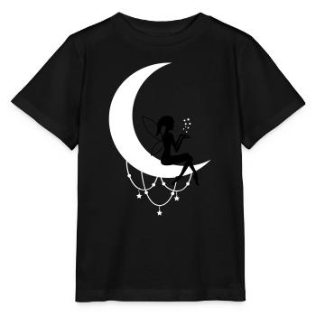 fee elfe halbmond fantasie - Stanley/Stella Kinder T-Shirt MINI CREATOR  - Schwarz - Vorne - Mikhail (115cm)