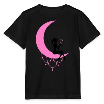 fee elfe halbmond fantasie - Stanley/Stella Kinder T-Shirt MINI CREATOR  - Schwarz - Vorne - Mikhail (115cm)