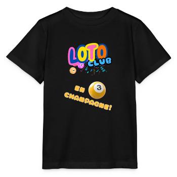 LOTO - BINGO - 3 - T-shirt bio MINI CREATOR Stanley/Stella Enfant - noir - Devant - Mikhail (115cm)