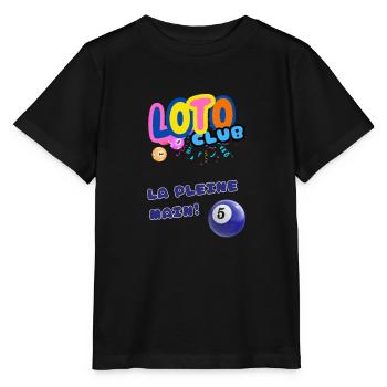 LOTO - BINGO - 5 - LA PLEINE MAIN - T-shirt bio MINI CREATOR Stanley/Stella Enfant - noir - Devant - Mikhail (115cm)