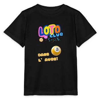 LOTO - BINGO - 3 - DANS L'AUBE - T-shirt bio MINI CREATOR Stanley/Stella Enfant - noir - Devant - Mikhail (115cm)