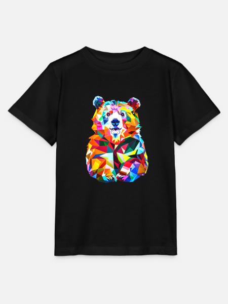 Polygon Bär - Stanley/Stella Kinder T-Shirt MINI CREATOR  - Schwarz