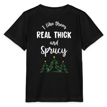 Je les aime vraiment épais et épicéa - T-shirt bio MINI CREATOR Stanley/Stella Enfant - noir - Devant - Mikhail (115cm)