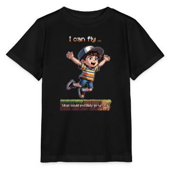 The 8bit Fly Guy - Stanley/Stella Kinder T-Shirt MINI CREATOR  - Schwarz - Vorne - Mikhail (115cm)