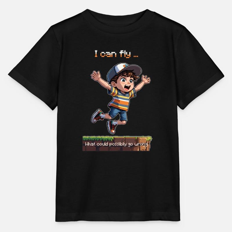Le gars de la mouche 8bit - T-shirt bio MINI CREATOR Stanley/Stella Enfant - noir