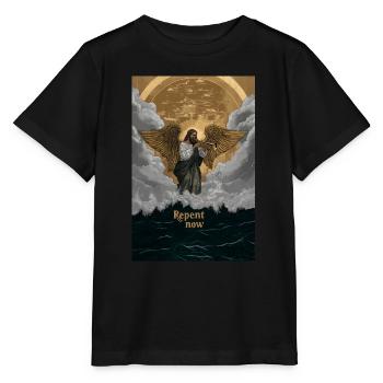 Repentez-vous maintenant Ange chrétien de l’Apocalypse - T-shirt bio MINI CREATOR Stanley/Stella Enfant - noir - Devant - Mikhail (115cm)