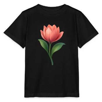 Beautiful flower - Stanley/Stella MINI CREATOR Kids’ T-Shirt - black - Front - Mikhail (115cm)