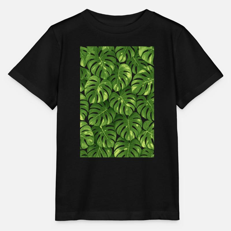 Monstera - T-shirt bio MINI CREATOR Stanley/Stella Enfant - noir