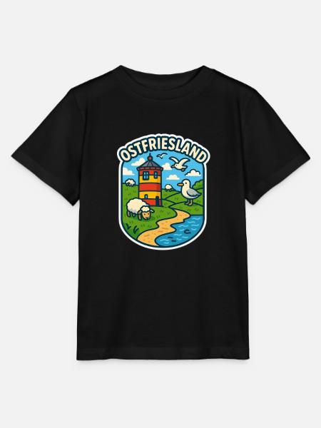 Ostfriesland - Stanley/Stella Kinder T-Shirt MINI CREATOR  - Schwarz