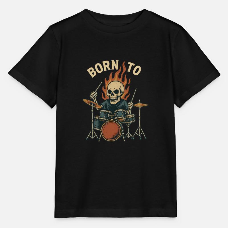 Born To Drum - Stanley/Stella Kinder T-Shirt MINI CREATOR  - Schwarz