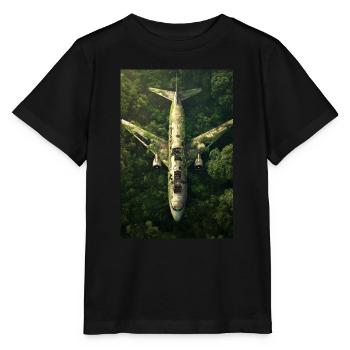 Épave d’avion abandonnée dans la jungle - T-shirt bio MINI CREATOR Stanley/Stella Enfant - noir - Devant - Mikhail (115cm)