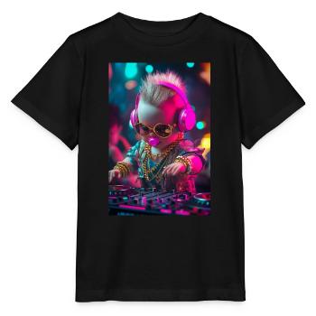 DJ Baby Droppin' Beats - Stanley/Stella Kinder T-Shirt MINI CREATOR  - Schwarz - Vorne - Mikhail (115cm)