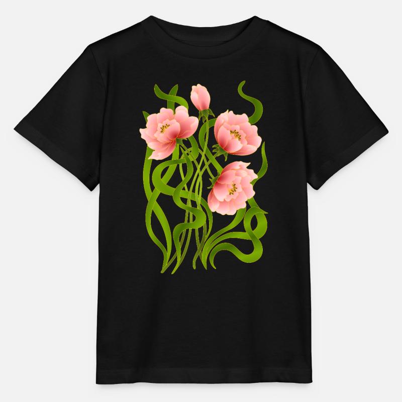 Blumen - Stanley/Stella Kinder T-Shirt MINI CREATOR  - Schwarz