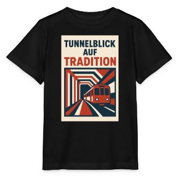 Tunnelblick auf Tradition U Bahn - Stanley/Stella Kinder T-Shirt MINI CREATOR  - Schwarz - Vorne - Mikhail (115cm)