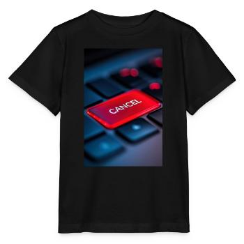 Rot Abbrechen-Tasten-Highlight - Stanley/Stella Kinder T-Shirt MINI CREATOR  - Schwarz - Vorne - Mikhail (115cm)