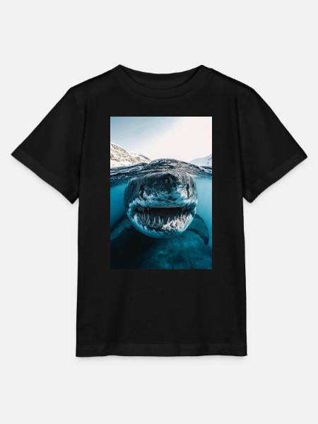 Mega Shark Nahbegegnung - Stanley/Stella Kinder T-Shirt MINI CREATOR - Schwarz