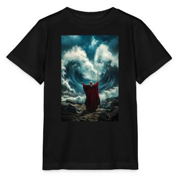 La force divine la mer - T-shirt bio MINI CREATOR Stanley/Stella Enfant - noir - Devant - Mikhail (115cm)