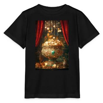 Königlicher Schatz quillt über - Stanley/Stella Kinder T-Shirt MINI CREATOR  - Schwarz - Vorne - Mikhail (115cm)