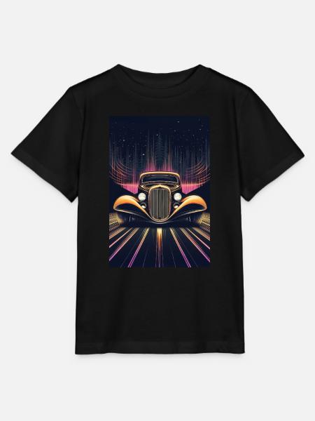 Retro-Fahrt durch Neonnächte - Stanley/Stella Kinder T-Shirt MINI CREATOR - Schwarz