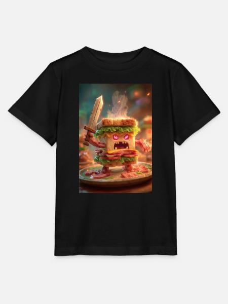 Wütendes Kampfsandwich - Stanley/Stella Kinder T-Shirt MINI CREATOR - Schwarz
