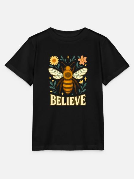 Bee Believe - Stanley/Stella Kinder T-Shirt MINI CREATOR - Schwarz