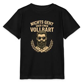 Nichts geht ueber einen Vollbart - Stanley/Stella Kinder T-Shirt MINI CREATOR  - Schwarz - Vorne - Mikhail (115cm)