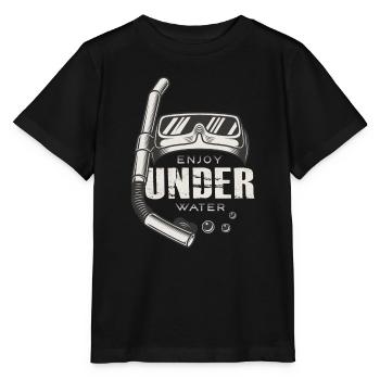 Snorkeling Diving Equipment Enjoy under Water - Stanley/Stella MINI CREATOR Kids’ T-Shirt - black - Front - Mikhail (115cm)