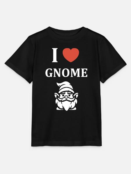 Ich liebe Gnome - Stanley/Stella Kinder T-Shirt MINI CREATOR - Schwarz