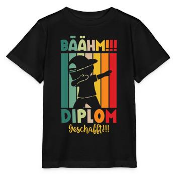 Diplom Geschafft 2024 - Stanley/Stella Kinder T-Shirt MINI CREATOR  - Schwarz - Vorne - Mikhail (115cm)