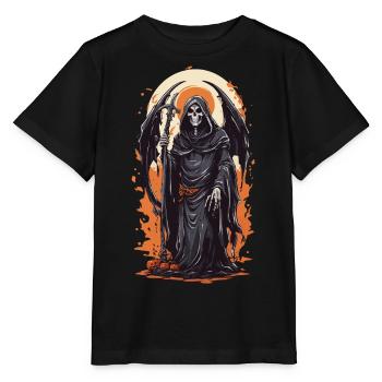 Winged Grim Reaper Halloween Horror Gothic - Stanley/Stella MINI CREATOR Kids’ T-Shirt - black - Front - Mikhail (115cm)