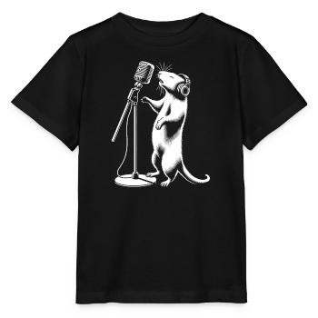 Rock ’n’ Roll Maus - Stanley/Stella Kinder T-Shirt MINI CREATOR  - Schwarz - Vorne - Mikhail (115cm)