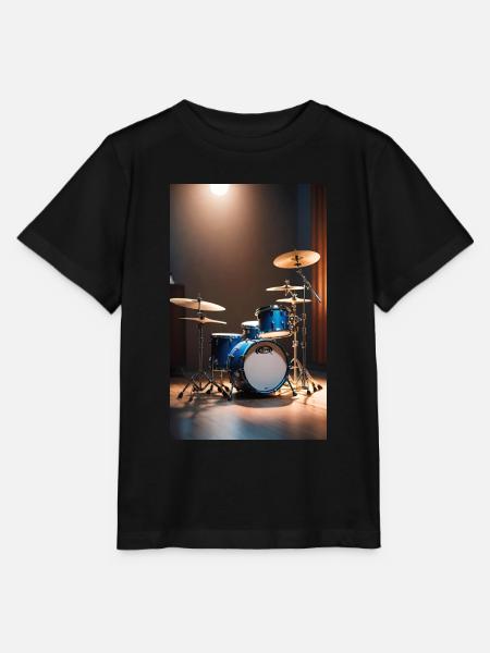 Drums | Drummer | Musicians | Band - Stanley/Stella MINI CREATOR Kids’ T-Shirt - black