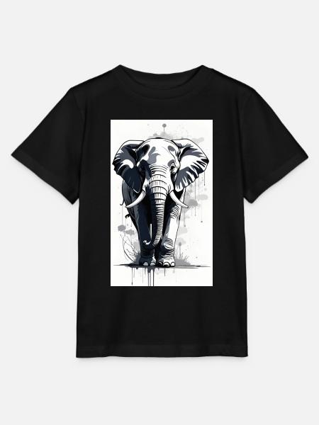 Elefant | Wildtier | Afrika | Kindermotive - Stanley/Stella Kinder T-Shirt MINI CREATOR  - Schwarz