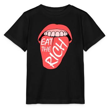 Eat the rich - Stanley/Stella MINI CREATOR Kids’ T-Shirt - black - Front - Mikhail (115cm)