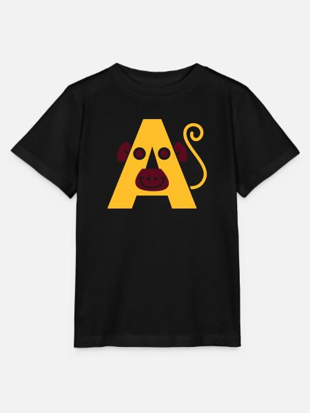 letter a - Stanley/Stella Kinder T-Shirt MINI CREATOR  - Schwarz