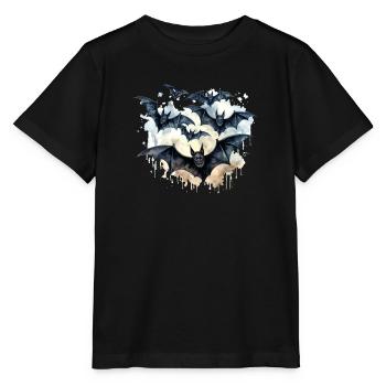 Fledermäuse - Stanley/Stella Kinder T-Shirt MINI CREATOR  - Schwarz - Vorne - Mikhail (115cm)