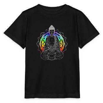 Buddha - Stanley/Stella Kinder T-Shirt MINI CREATOR  - Schwarz - Vorne - Mikhail (115cm)