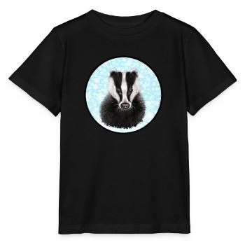Blaireau/Blaireau dans la neige - T-shirt bio MINI CREATOR Stanley/Stella Enfant - noir - Devant - Mikhail (115cm)