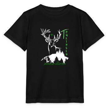 Le cœur vert de Thuringe-Allemagne - T-shirt bio MINI CREATOR Stanley/Stella Enfant - noir - Devant - Mikhail (115cm)