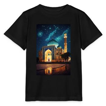 Mosquée d’Ouzbékistan - T-shirt bio MINI CREATOR Stanley/Stella Enfant - noir - Devant - Mikhail (115cm)