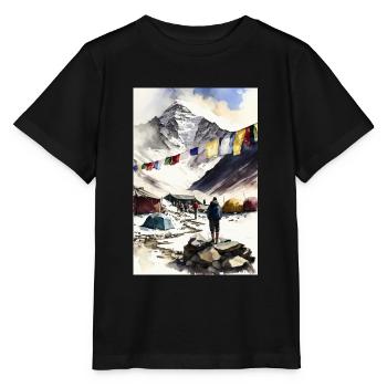 Mount Everest - Stanley/Stella MINI CREATOR Kids’ T-Shirt - black - Front - Mikhail (115cm)